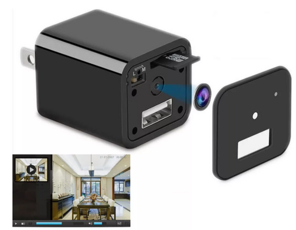 Mini Camara Espia Cargador Wifi Cargador Oculto Video 24 Hr - GDLCamaras