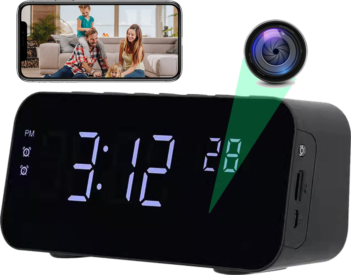 Camara Espia WIFI Reloj Despertador Con Camara Oculta, Vision Nocturna–  GDLCamaras