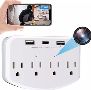 Camara Espia WIFI Socket Cargador USB, Camara de Seguridad para