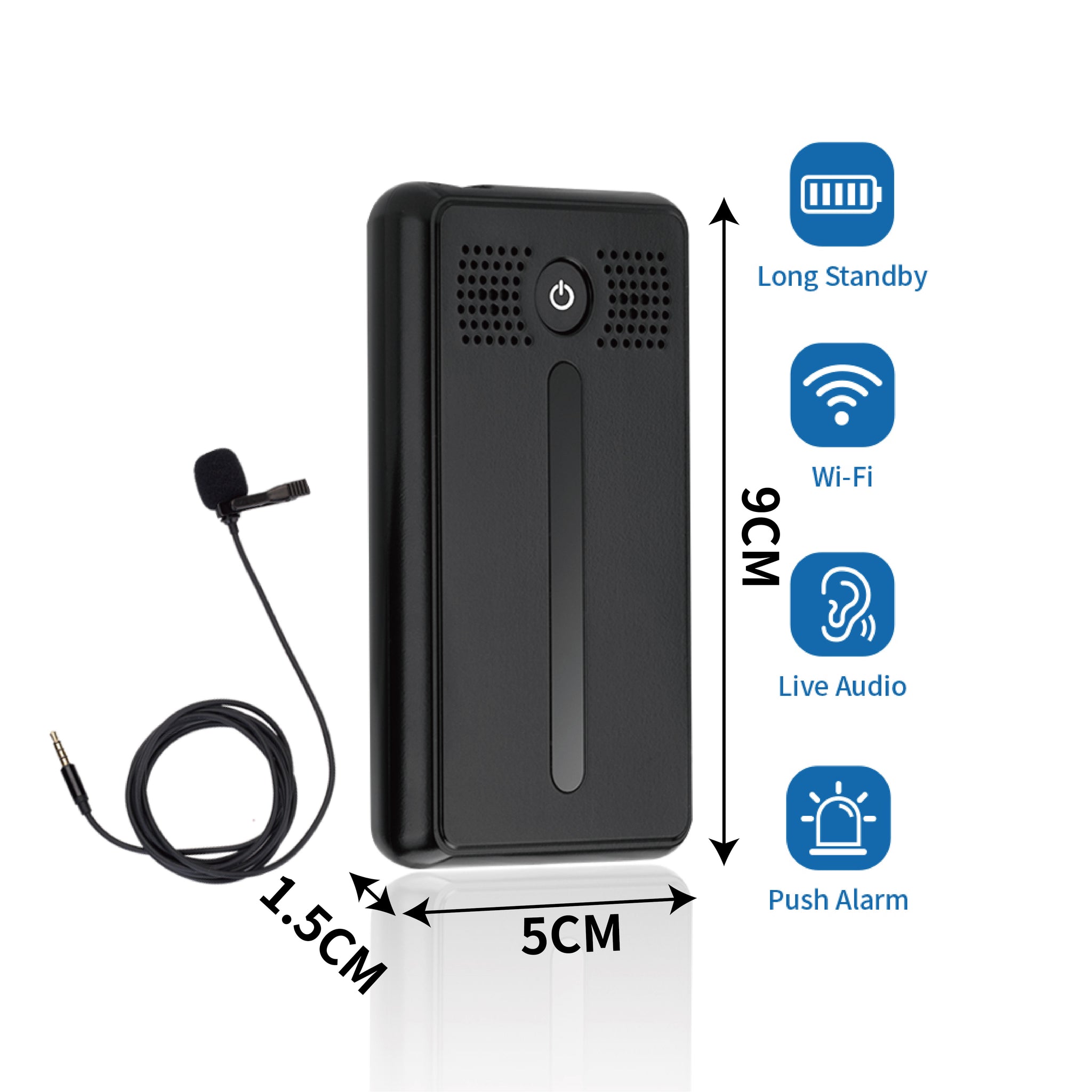 Microfono Espia Oculto Wifi Portable, Audio En Vivo, Alertas Bateria 4–  GDLCamaras