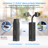 Cámara de Seguridad WiFi Interior C15-Pro, Camara de Vigilancia con Lente Telescopico 180° Camara WiFi Vision Nocturna, Deteccion de Movimiento, 1080P, 10X Zoom Digital… - GDLCamaras