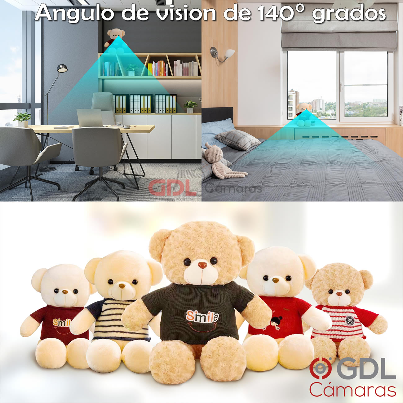 Camara Espia Wifi Oculta En Oso De Peluche Con App Movil Graba y Vigila en  Tiempo Real | GDLCAMARAS