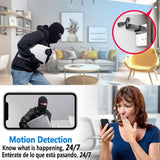 Camara De Seguridad WiFi C15-Pro Camara De Vigilancia Retractible Grabacion 24hrs, Camara WiFi USB con Sensor de Movimiento - GDLCamaras